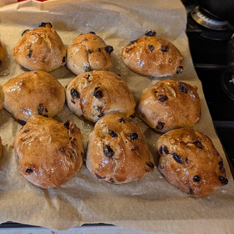 Sourdough Hot Cross Buns